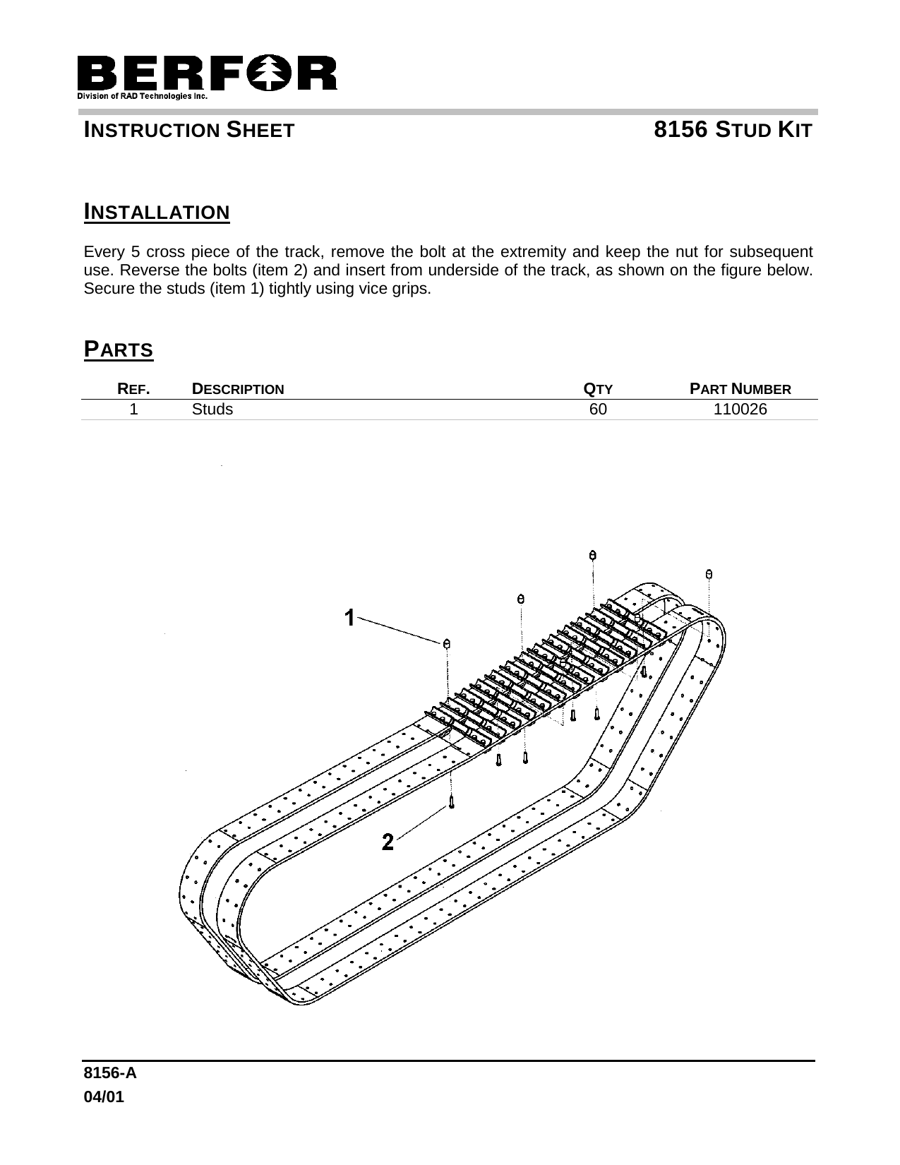 8156  Crampons Chenille Ft-2000