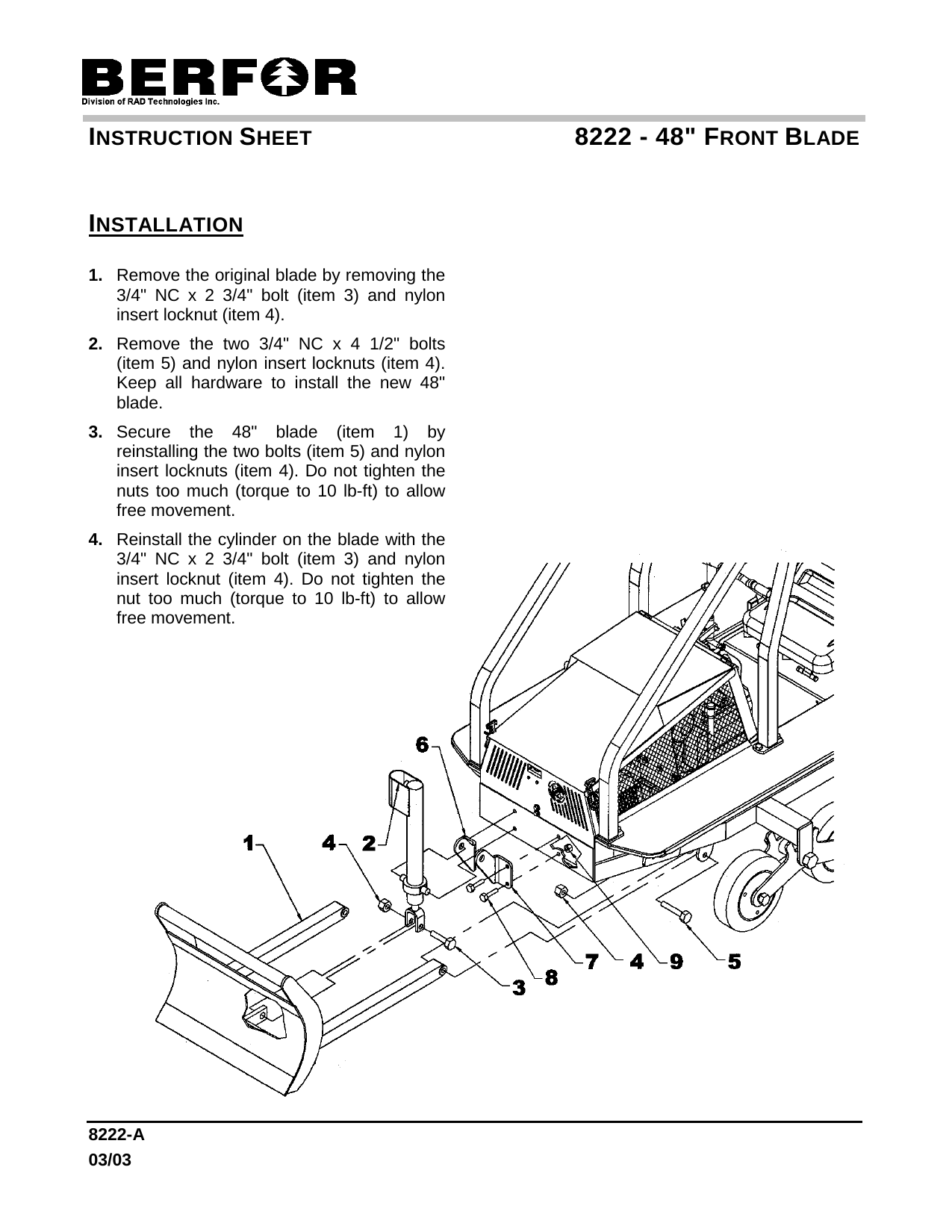 8222  Lame allongée FT-2000
