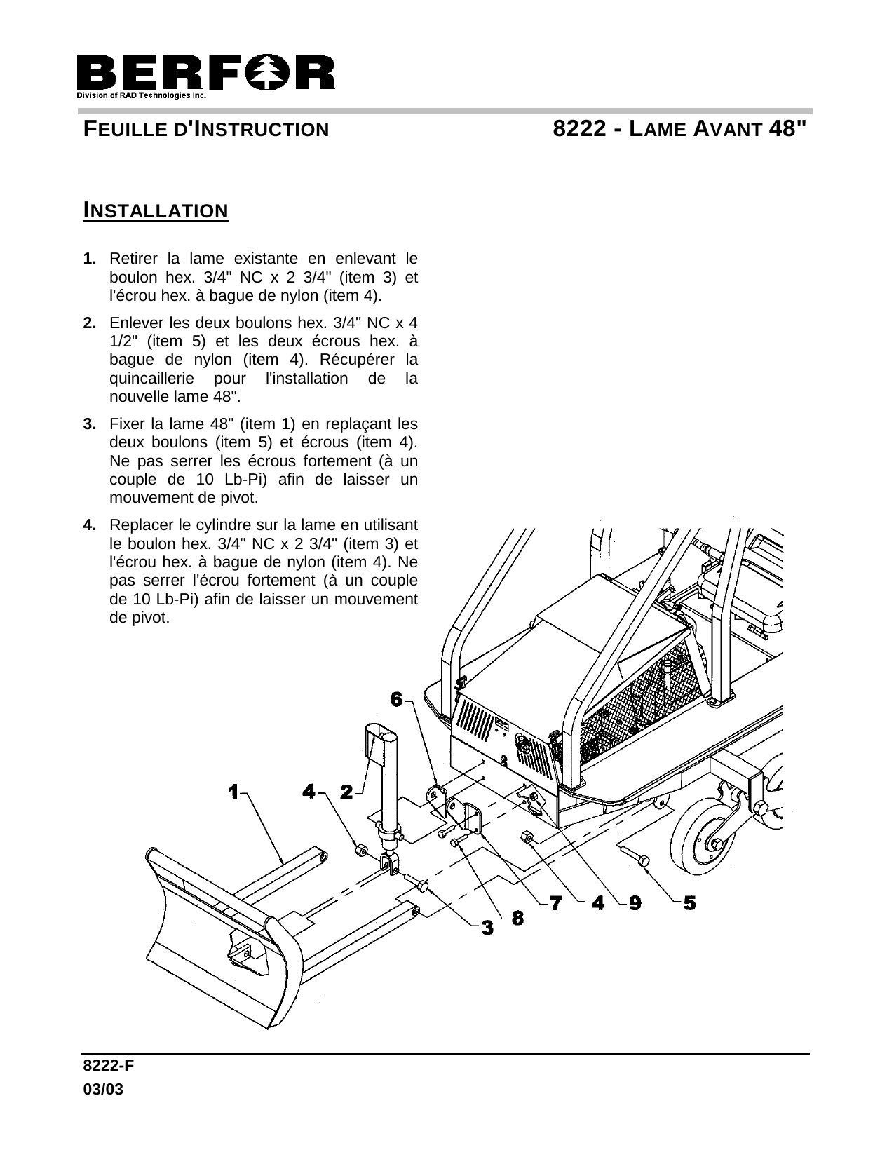 8222  Lame allongée FT-2000