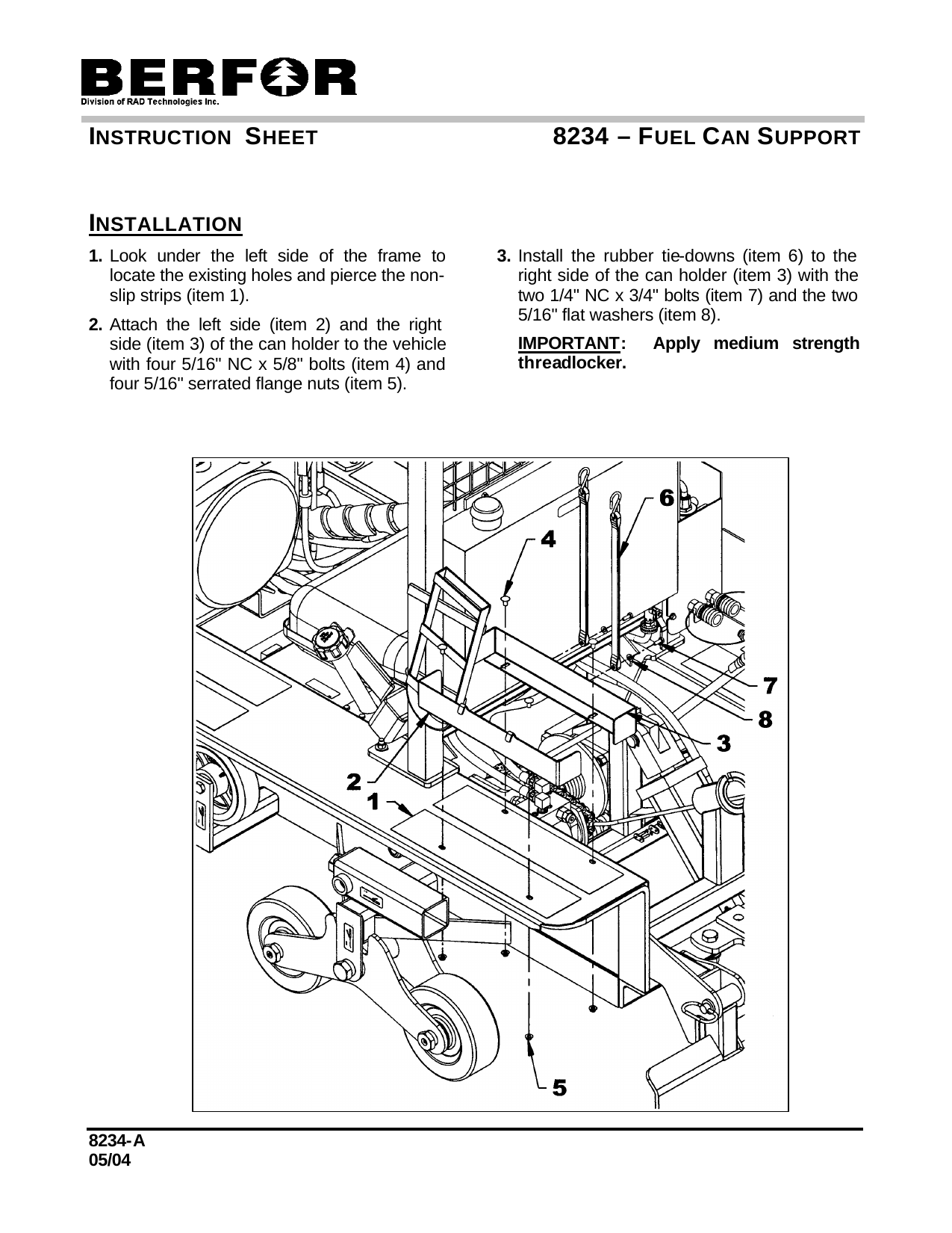 8234  Supp. Bidon Ess. FT-2000