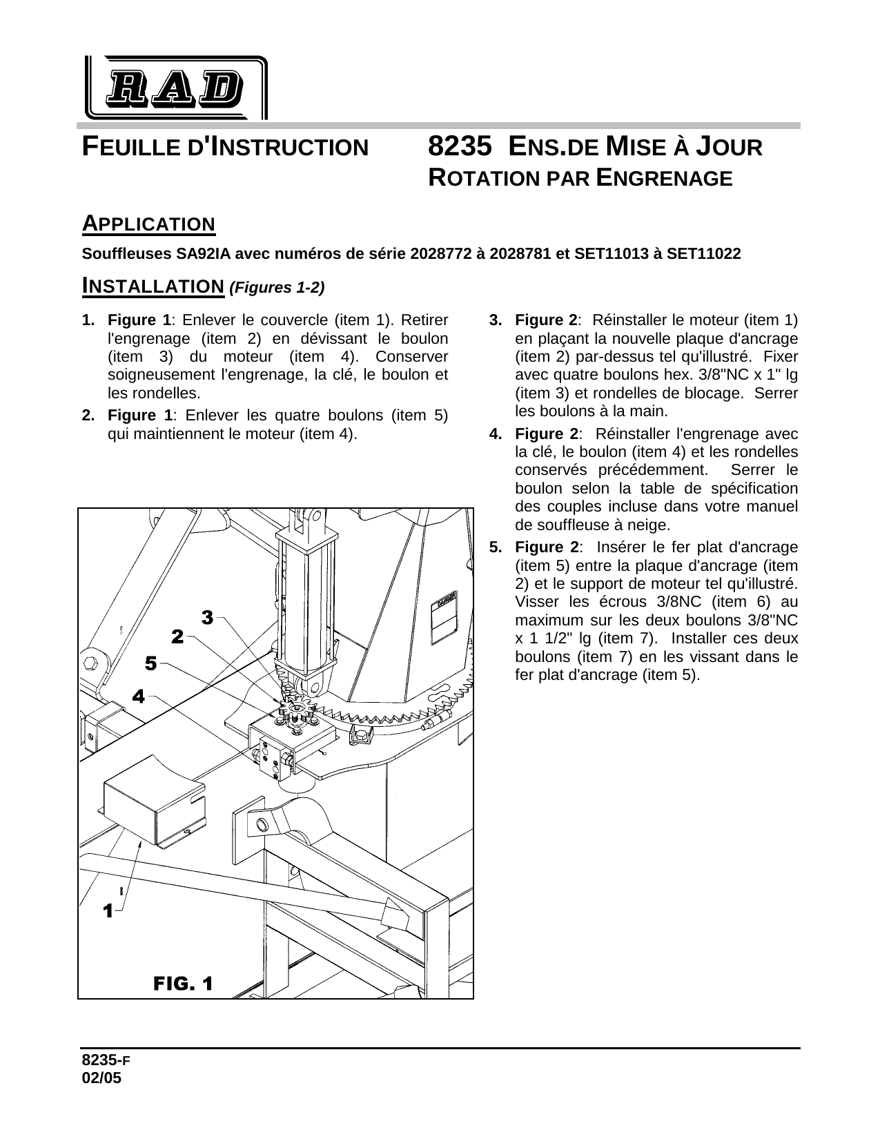 8235  Mise à jour SA92IA