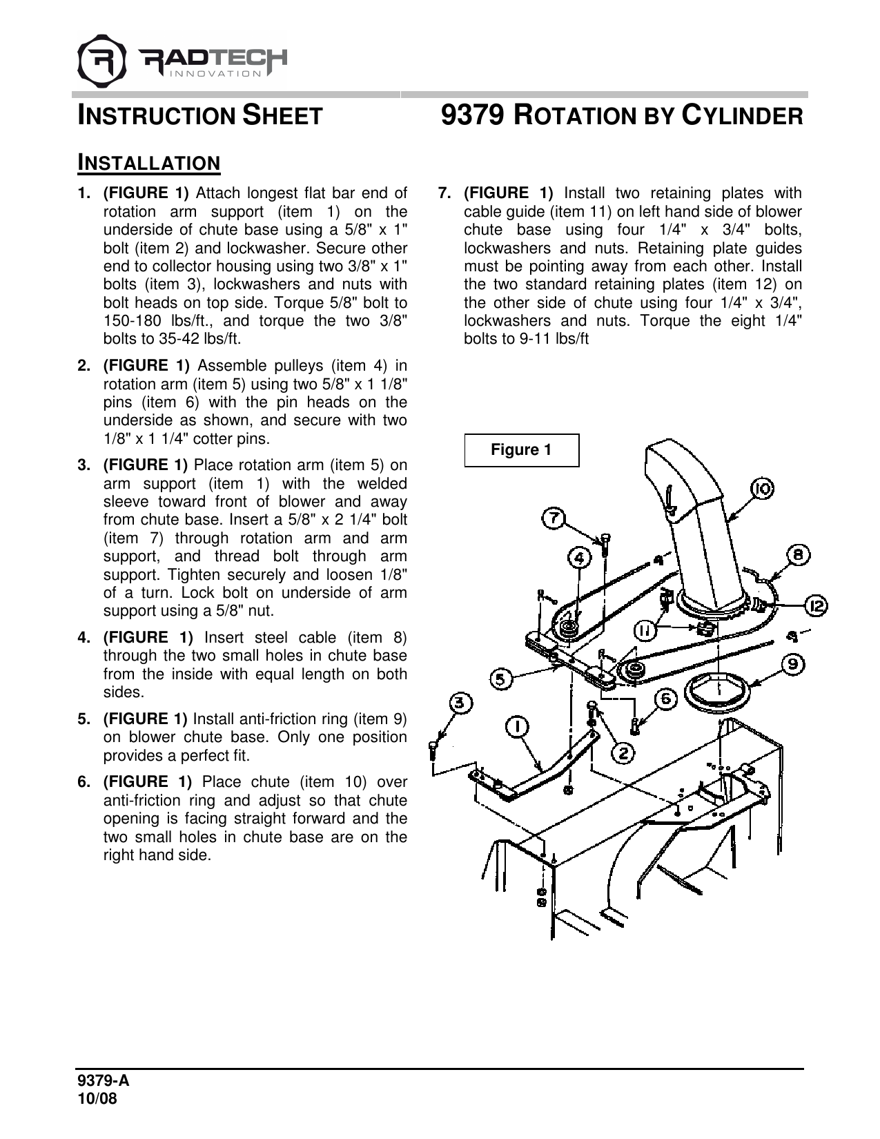 9379  Rotation Hydr. par cylindre