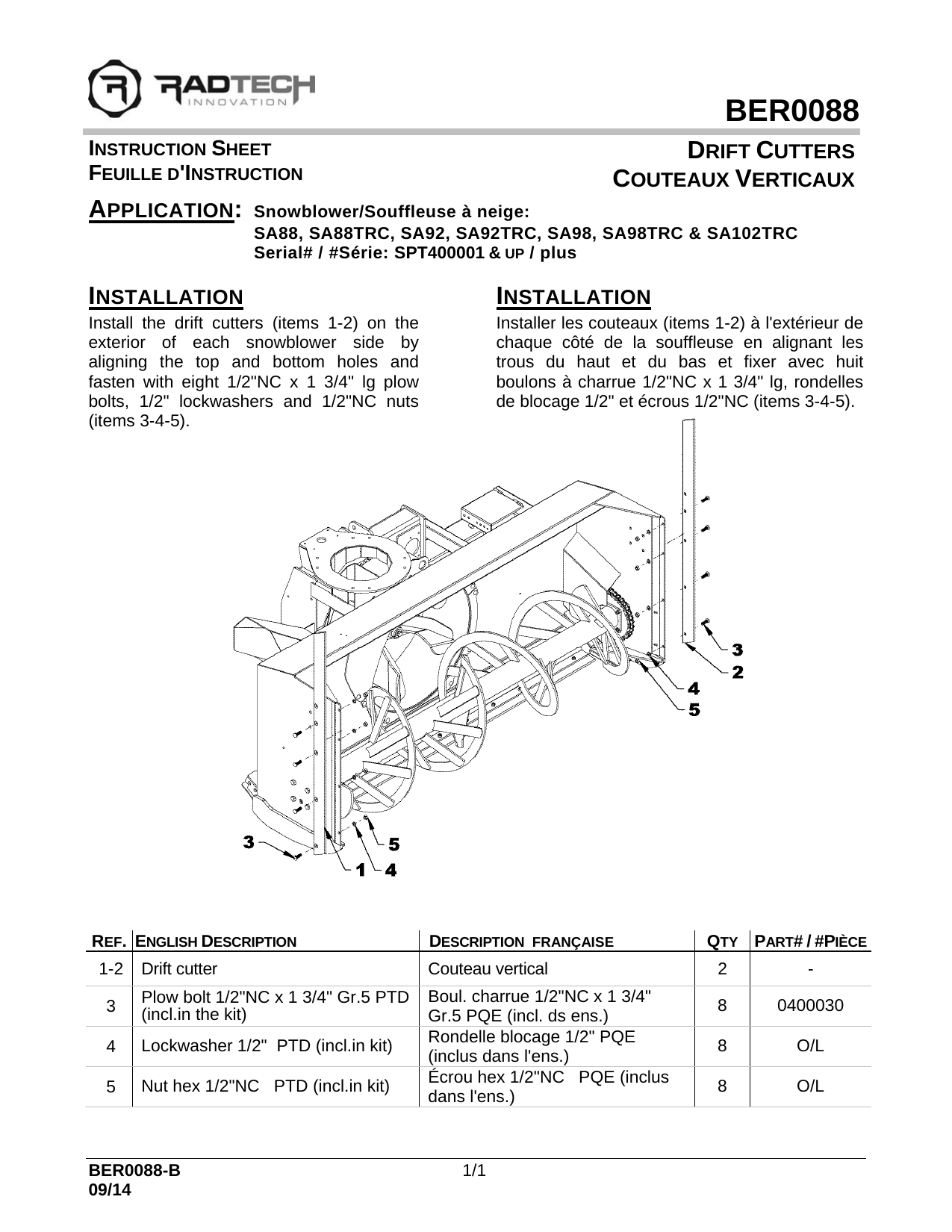 BER0088 Couteaux vertic