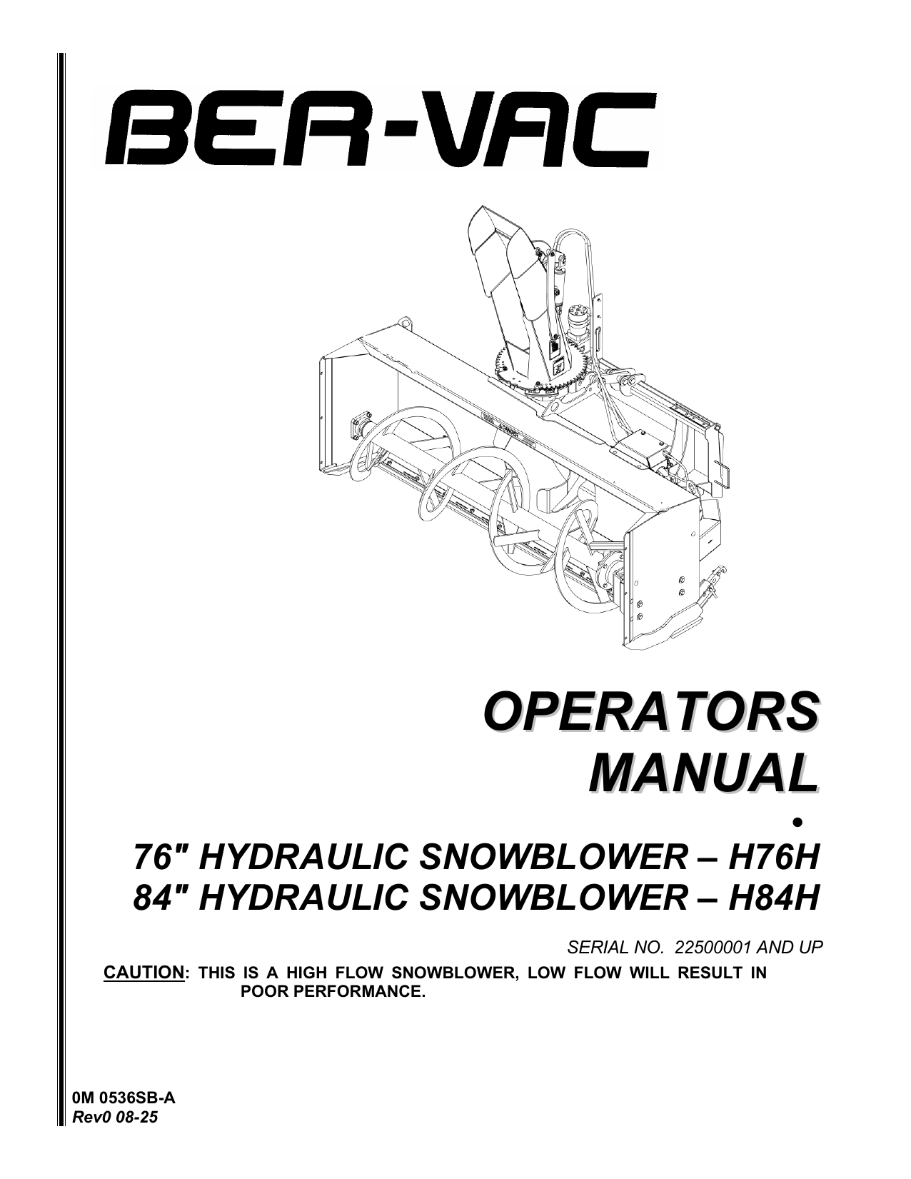H76H-H84H Bervac Hydro