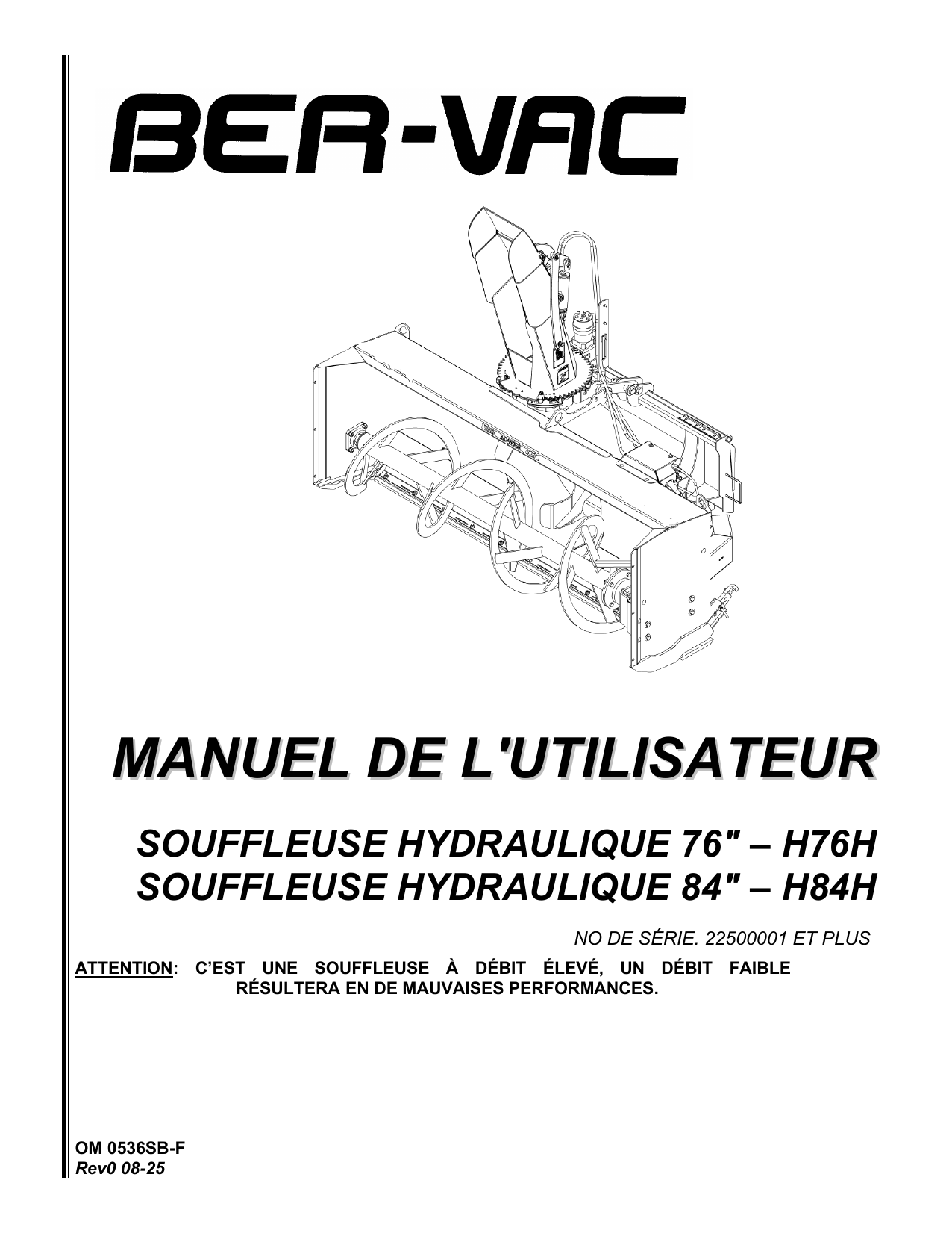 H76H-H84H Bervac Hydro