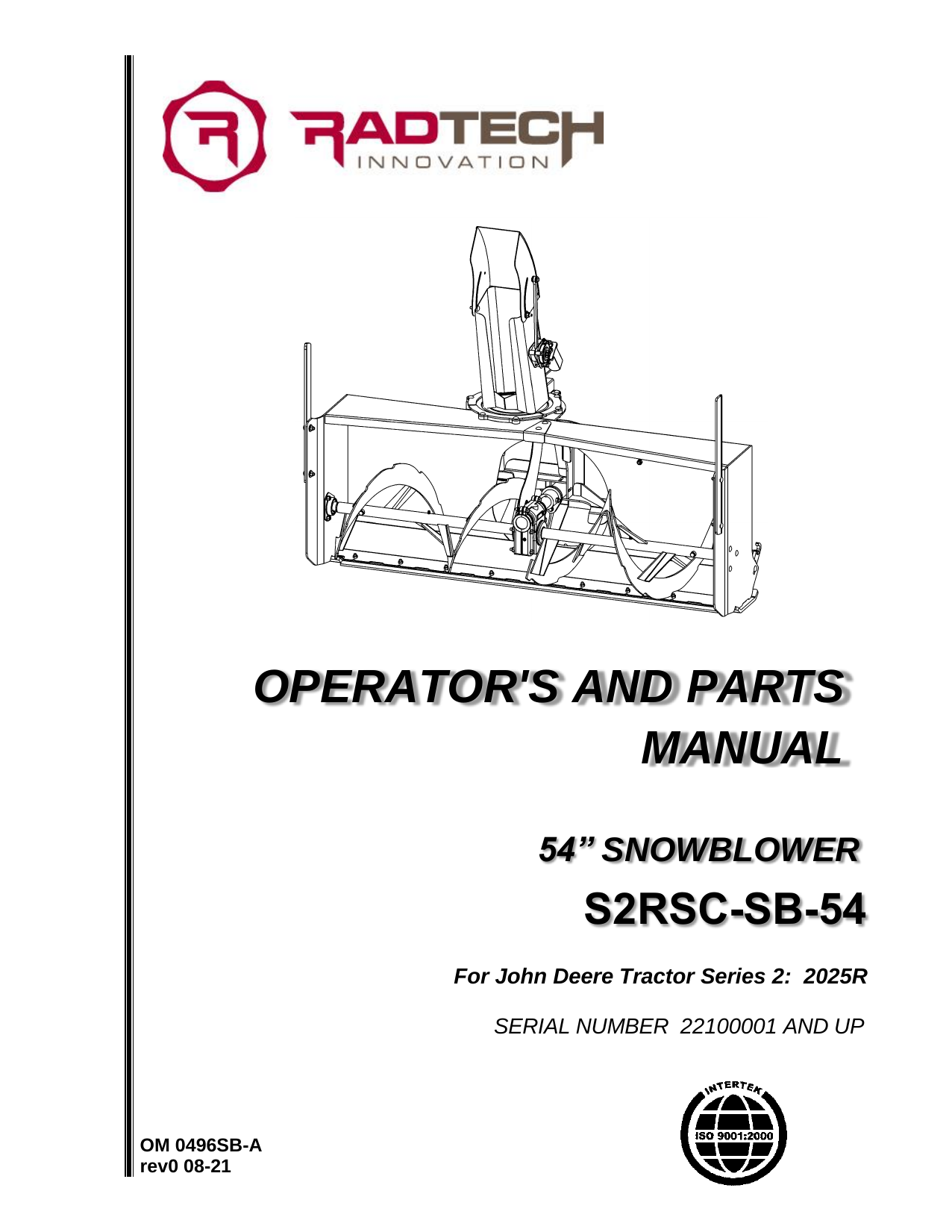 S2RSC-SB-54-Souffl John Deere série 2R