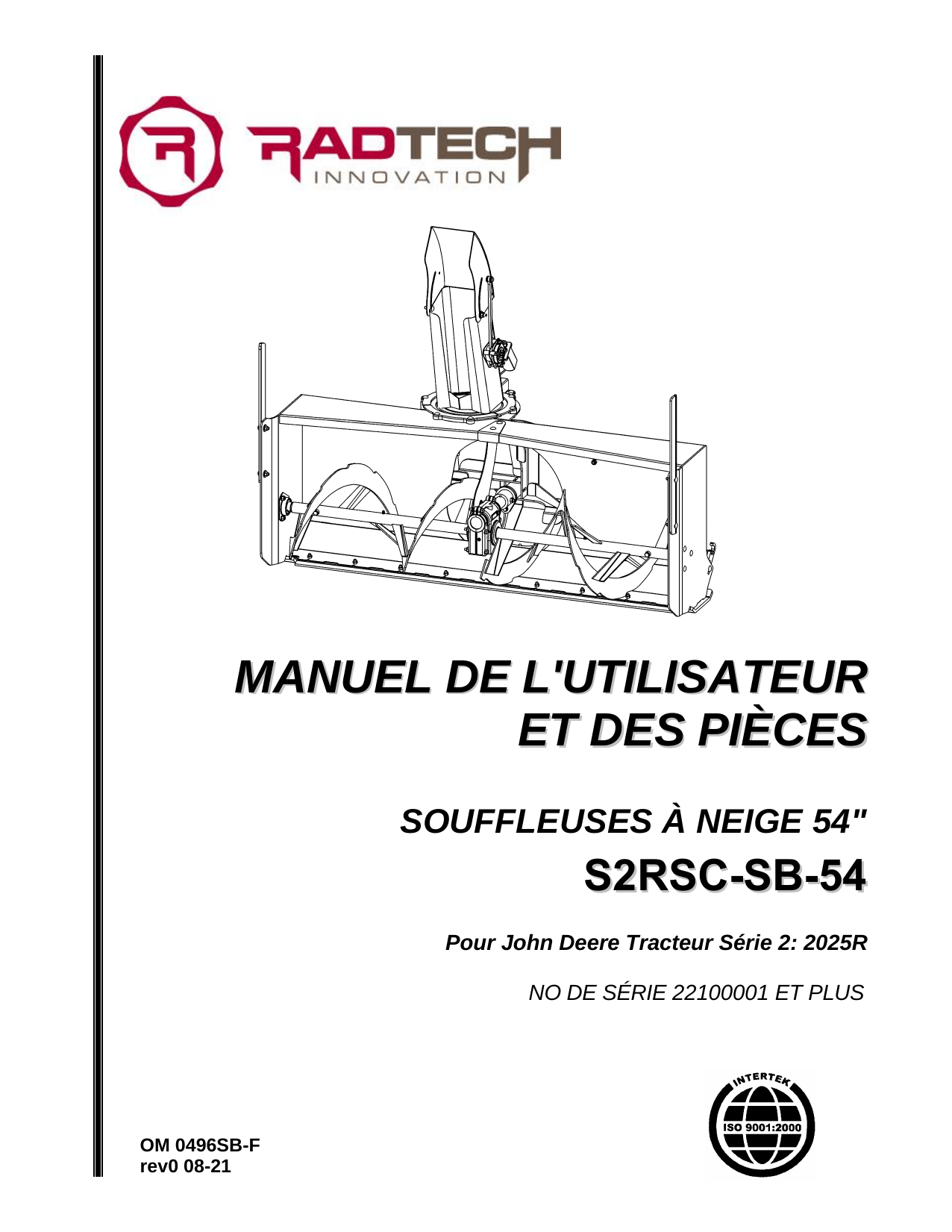 S2RSC-SB-54-Souffl John Deere série 2R